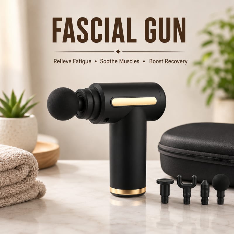 5-in-1 Electric Massage Gun | 6 Speeds | 4 Massage Heads | Deep Tissue Full Body Massager