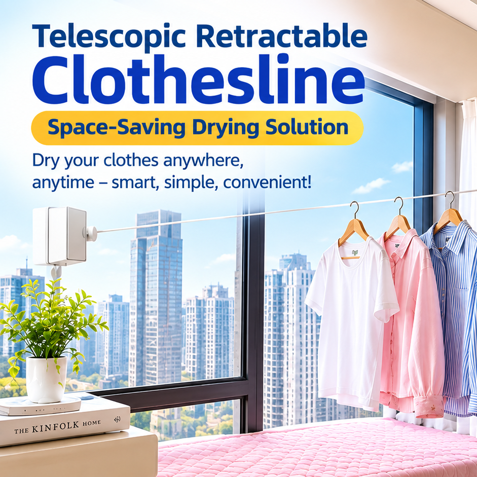 Retractable Clothesline – Easy, Space-Saving Laundry Solution