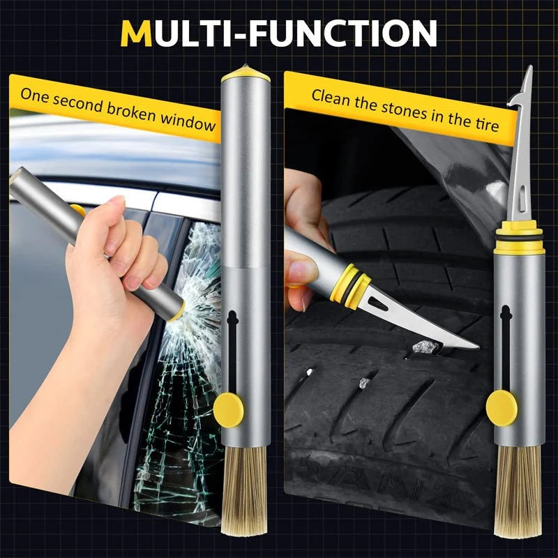 Multifunctional Car Cleaning Kit | Detailing Brush, Air Vent & Tire Cleaner – All-in-One Car Care Tool